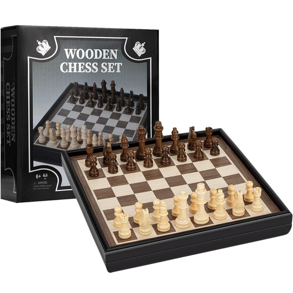 Pip Games 14 inches Wooden Chess Set for Adults and Kids - Weighted Chess Pieces